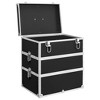 vidaXL Make-up Case 14.6"x9.4"x15.7" Black Aluminum - 4 of 4