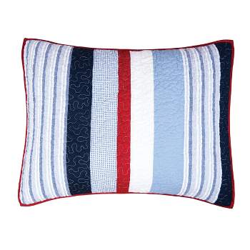 C&F Home 20" x 26" Preston Nautical Stripe Standard Pillow Sham - Machine Washable