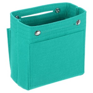 Unique Bargains Portable Makeup Bags and Organizers Encrypted Felt Purse Insert 6.7 x 3.9 x 6.3 Inch - 1 of 4