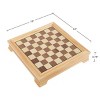 Toy Time 7-in-1 Deluxe Wood Board Game Set - Chess, Checkers, Backgammon, Dominoes, Cribbage, Poker Dice, and Standard 52-Card Deck - image 2 of 4