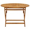 vidaXL Folding Garden Table 43.3" Solid Acacia Wood - 3 of 4