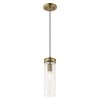 Livex Lighting Art Glass 1 - Light Pendant in  Antique Brass - 4 of 4