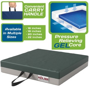 Kolbs Gel Extreme | Wheelchair Cushion Gel Seat Cushion | 3 Inch Thick - 1 of 4