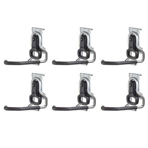 Rubbermaid Universal Metallic FastTrack Hanging Garage Hook Organizers (6 Pack)