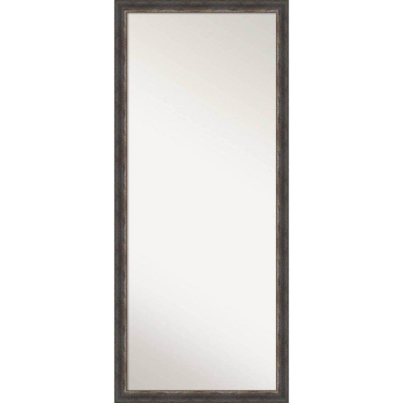 28&#34; x 64&#34; Bark Rustic Framed Full Length Floor/Leaner Mirror Charcoal - Amanti Art, 1 of 11