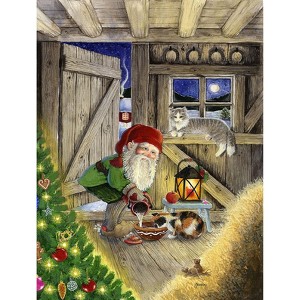 Sunsout Christmas in the Barn 300 pc Christmas Jigsaw Puzzle 61530 - 1 of 4