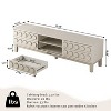 GDFStudio Newman Modern 70" Wood TV Stand with 4-Drawer and Shelf - 3 of 4