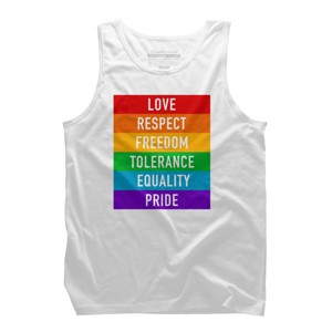 Adult Design By Humans Pride Rights Motto By PINHEAD66 Tank Top - 1 of 2