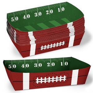 Big Dot of Happiness Football Party Paper Food Trays, Disposable Double-Sided Paper Food Holders for Nachos, Hot Dogs, French Fries - 12 Ct - 1 of 4