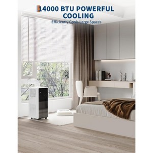 Jojoka 14,000 BTU Air Conditioner Portable 3-In-1 AC Unit for Bedroom 225-300 Sq.Ft, Drainage-free,Dehumidifier, 24 Timer, Window Kits - 1 of 4