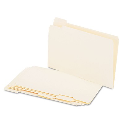 UNIVERSAL File Folders 1/5 Cut Assorted One-Ply Top Tab Legal Manila 100/Box 15115