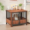 Aortzio 31.5"W 2-in-1 Dog House&Side Table with Metal Fences - 3 of 4