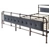 King Size High Board Metal Bed, Heavy Duty Metal Bed Frame, No Box Spring Needed, Easy Assemble, King Platform Bed Frame With Soft Headboard Footboard - 4 of 4