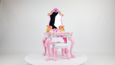 disney princess dressing table and stool Amazon.com: Disney Princess Ultimate Musical Vanity with Enchanting  Messages & Celebration Song! Includes Brush, Comb, Tiara & 5 Rings, Kid :  Toys & Games