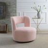 NicBex Swivel Barrel Chair, Comfy Round Accent Chair with Upholstered Performance Fabric for Living Room, Bedroom - 3 of 4