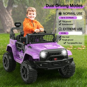 Kids Ride on Truck - Electric Car with Parent Remote Control, Spring Suspension, 2 - Speed Off - Road, LED Lights, Ideal Gift - 1 of 4