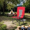FURNIinspire Outdoor Portable Chairs Camping Chair Directors Chair, Oversized Portable Folding Chair With Side Table, Red, 27.56"*24.41"*43.31" - 2 of 4
