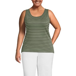 Lands' End Women's Cotton Tank Top - 1 of 3
