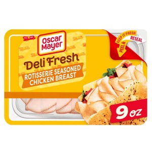 Oscar Mayer Deli Fresh Rotisserie Seasoned Chicken Breast Sliced Lunch Meat - 9oz - 1 of 4