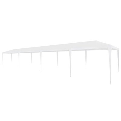 vidaXL Party Tent for Outdoor Entertainment - UV- & Water-Resistant PE Fabric, Sturdy Steel Frame - Easy to Assemble (White, 9.8'x39.4')