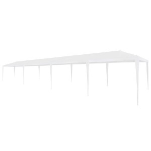vidaXL Party Tent for Outdoor Entertainment - UV- & Water-Resistant PE Fabric, Sturdy Steel Frame - Easy to Assemble (White, 9.8'x39.4') - 1 of 4
