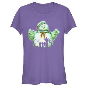 Juniors Womens Ghostbusters Halloween Stay Puft Marshmallow Man T-Shirt - 1 of 4