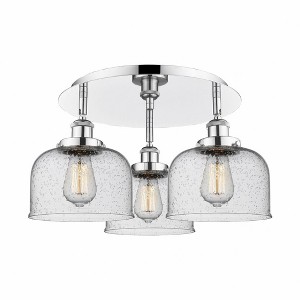 Bell - 3 Light Flush Mount In Art Deco Style-9.25 Inches Tall and 19.75 Inches Wide - 1 of 1