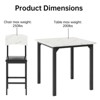 Hooseng Dining Table Set for 4, Counter Height Table & 4 Bar Stools, Modern Kitchen Dining Set, with Upholstered Chairs - 4 of 4