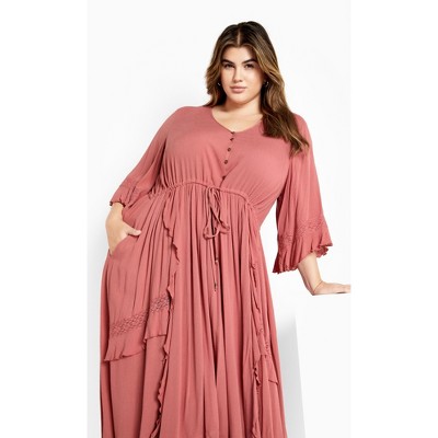 Women's Plus Size Cadence Dress - rosewood | CITY CHIC