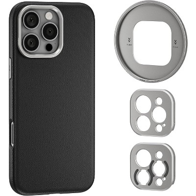 Boersma 16 Pro Max Phone Case, TPU/PC Nonslip Protective Heavy Duty Phone Cover with Modular Backplates for 67mm Filter/17mm Lens/T Mount Lens