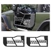 Off Road Safari Tubular Doors with Side View Mirror Compatible with 2018-2022 Wrangler JL 2 Door - Set of 2 Fat Tube Half Doors for Adventure - 4 of 4