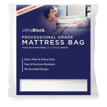 UltraBlock Mattress Bags for Moving - 6 Mil Thick Plastic Mattress Storage Bag Cover