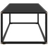 vidaXL Coffee Table Black and transparent - Black 39.4" x 19.7" x 13.8" - 3 of 4