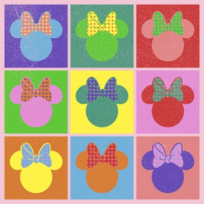 Mickey Mouse & Friends Girl's Disney Warhol Minnie T-Shirt - Light Pink - Small — фото 2