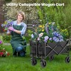 SKRAN Capacity Foldable Portable Wagons Carts with All-Terrain Wheels & Drink Holders,Heavy Duty Collapsible for Beach,Picnics(Wagon Only) - 2 of 4