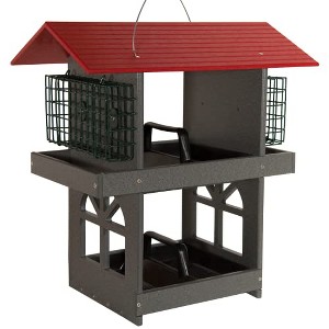 JCS Wildlife Double Fly Thru Bird Feeder with Suet Cages - 1 of 4