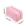 Unique Bargains Cosmetic Travel Zipper Multi-functional Small Plush Makeup Bag 1 Pc - 4 of 4