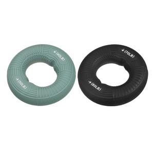 Unique Bargains Rock Climbing Exercise Fitness Silicone Hand Grip Strengtheners 2 Pcs - 1 of 4