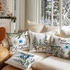 Christmas Throw Pillow Covers, 18x18 inch Decorative Farmhouse Merry Christmas Tree Snowman Winter Blue - 3 of 4