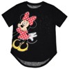 Ladies Mickey Mouse Fashion Shirt - Womens Mickey & Minnie Mouse Top - Disney Curved Hem Hi Lo Short Sleeve Tee - 2 of 4