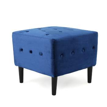 Esther Tufted Ottoman Navy Blue - Christopher Knight Home