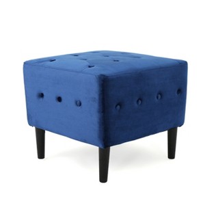 Esther Tufted Ottoman Navy Blue - Christopher Knight Home, Blue Blue