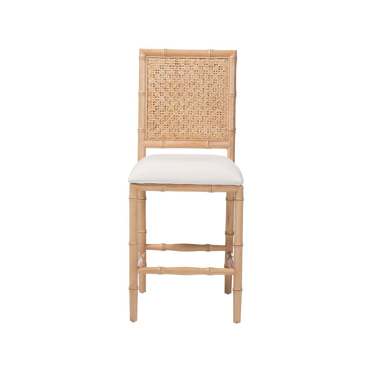 bali & pari,Sandy Wood & Rattan Counter Stool - thumbnail 2