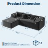 Modular Sectional Couches for Living Room, Cloud Sectional Couch with Deep Seat, L-Shape Sofa with Chaise, Upholstered for Bedroom, Chenille - 2 of 4
