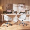 Yaheetech Set of 2 Swivel Upholstered Desk Chair with Tufted Shell-Shaped Back and Adjustable Seat Height - 2 of 4