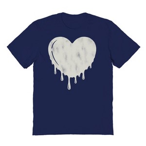 Social Collective Men Drip Heart Short Sleeve Graphic Cotton T-Shirt - 1 of 4