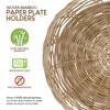 Stock Your Home 10-Inch Bamboo Paper Plate Holder, Natural (4 Count) - 2 of 4