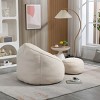 Bean Bag Chair Modern with Footrest for Living Room and Bedroom 37.5" Wide-3irtyhousy - 3 of 4