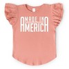 The Juniper Shop Made In America Rounded Flutter Sleeve Tee - 2 of 4
