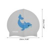 Unique Bargains Kid's Silicone Cartoon Dolphin Swim Cap 1 Pc - 4 of 4